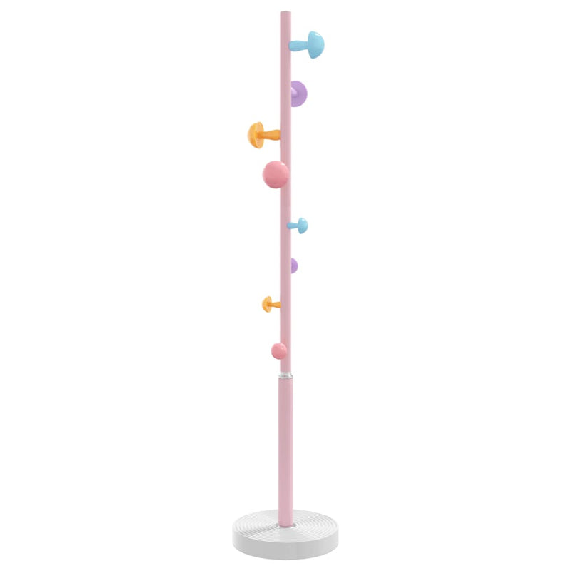 vidaXL rózsaszínű porszórt vas ruhafogas 172 cm