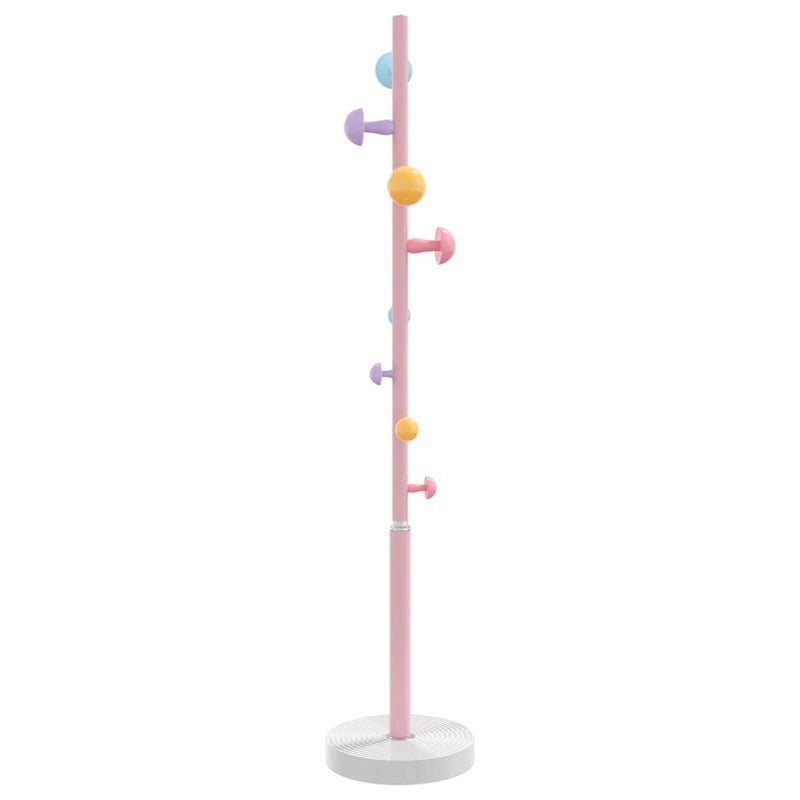 vidaXL rózsaszínű porszórt vas ruhafogas 172 cm