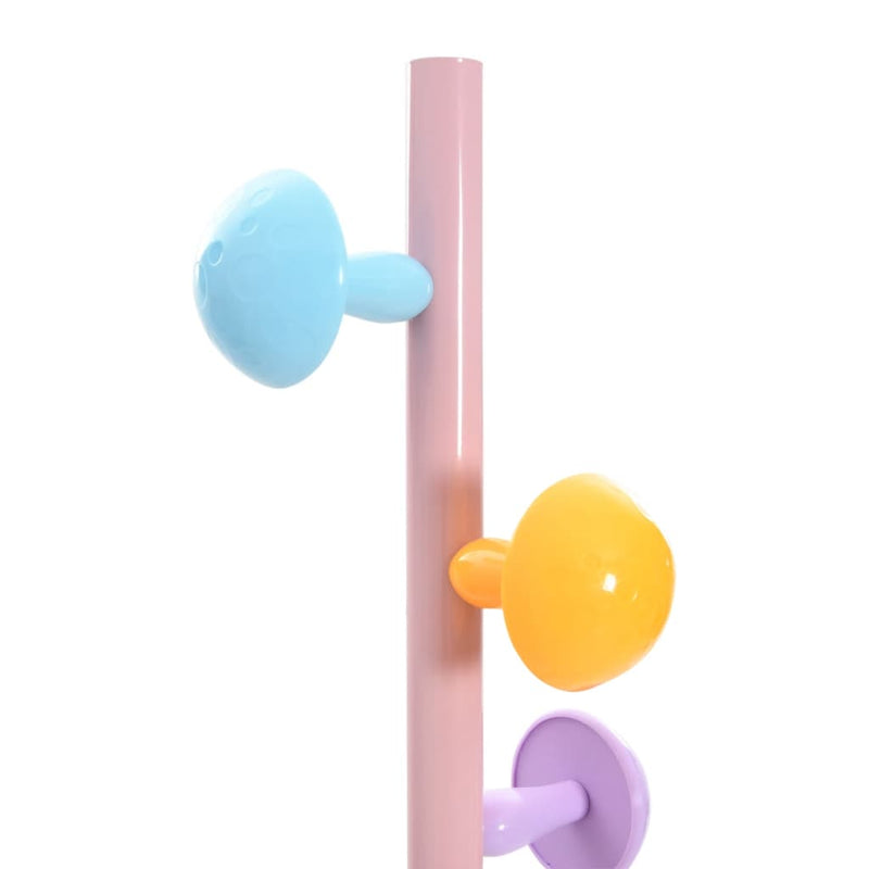 vidaXL rózsaszínű porszórt vas ruhafogas 172 cm