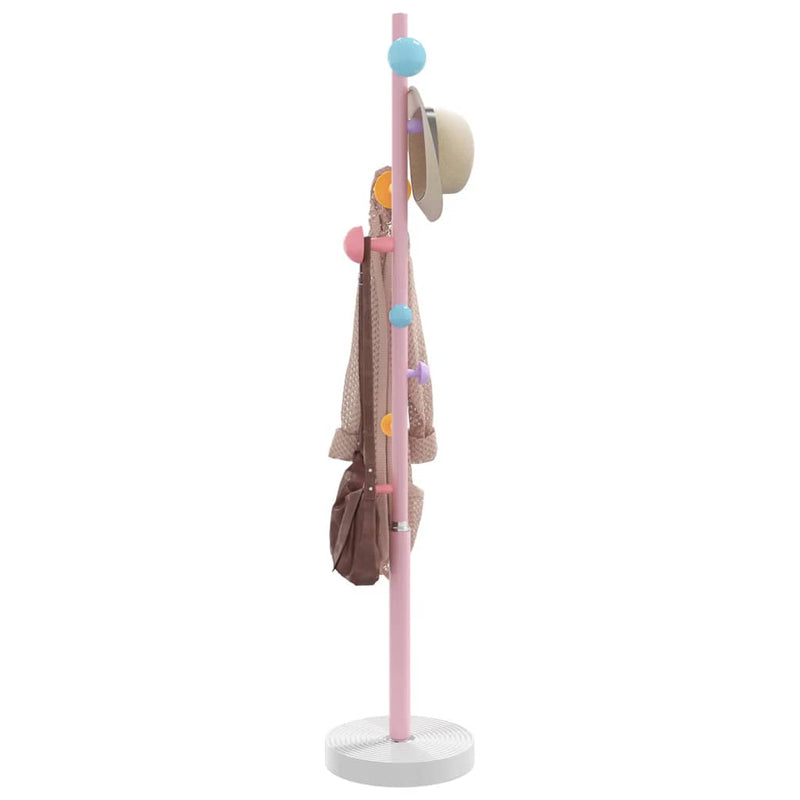 vidaXL rózsaszínű porszórt vas ruhafogas 172 cm