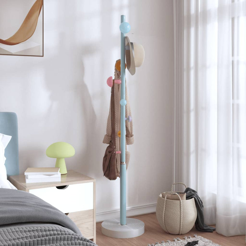 vidaXL kék porszórt vas ruhafogas 172 cm