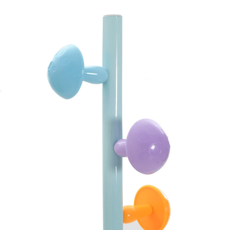 vidaXL kék porszórt vas ruhafogas 172 cm