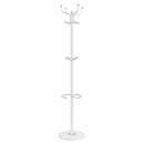 vidaXL fehér porszórt vas fogas esernyőtartóval 180 cm