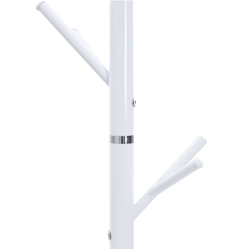 vidaXL fehér porszórt vas ruhafogas 175 cm