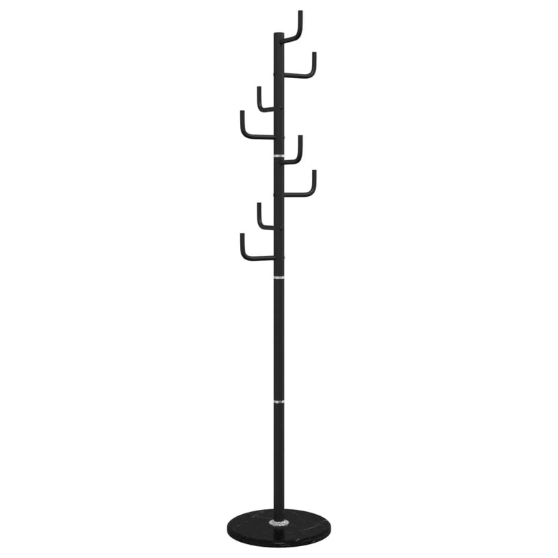 vidaXL fekete porszórt vas ruhafogas 183 cm