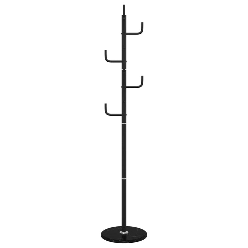 vidaXL fekete porszórt vas ruhafogas 183 cm