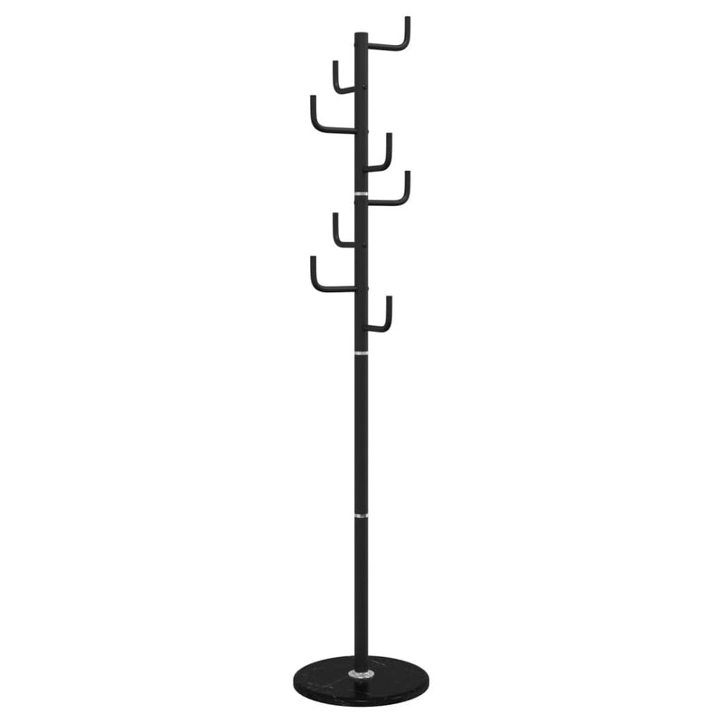 vidaXL fekete porszórt vas ruhafogas 183 cm