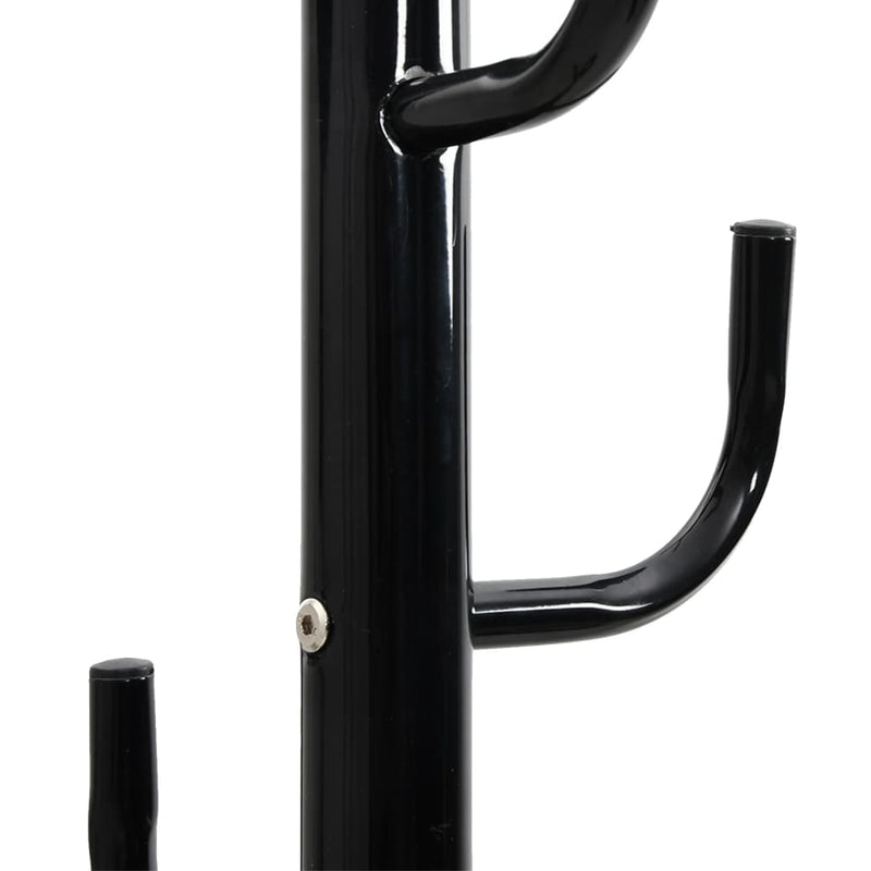vidaXL fekete porszórt vas ruhafogas 183 cm