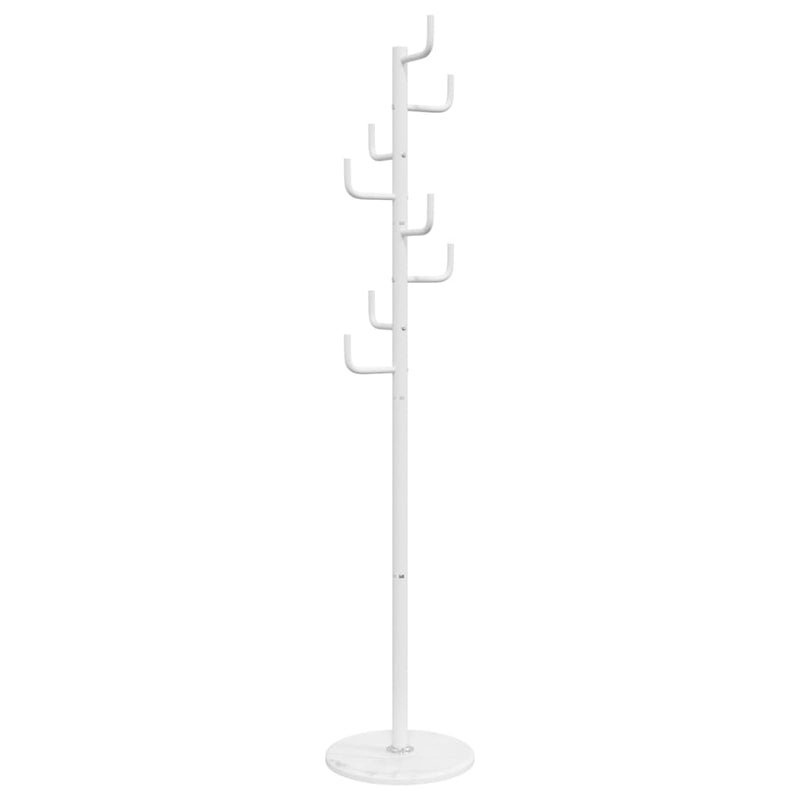 vidaXL fehér porszórt vas ruhafogas 183 cm