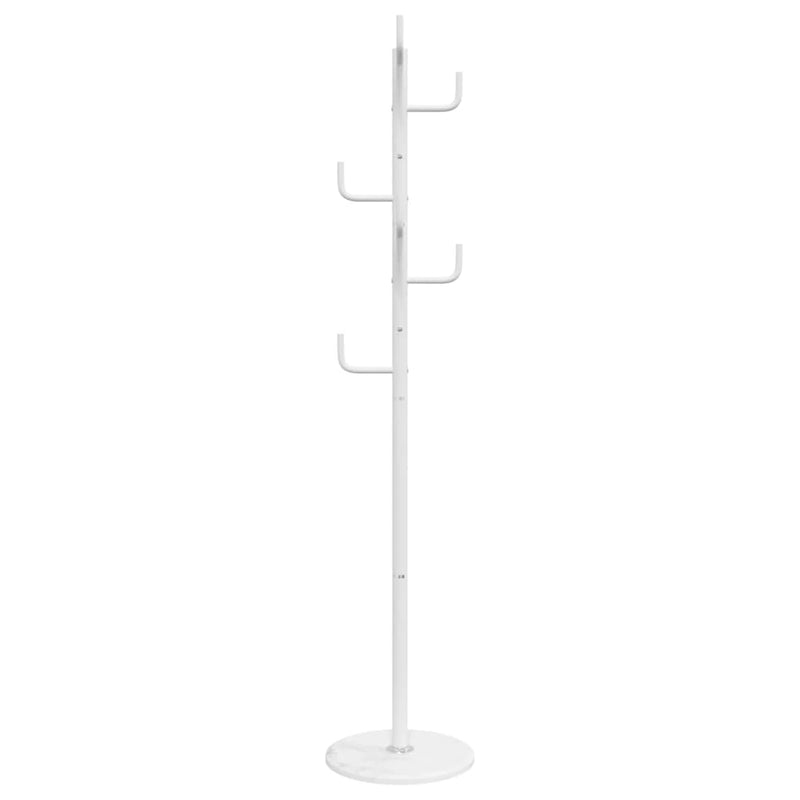 vidaXL fehér porszórt vas ruhafogas 183 cm