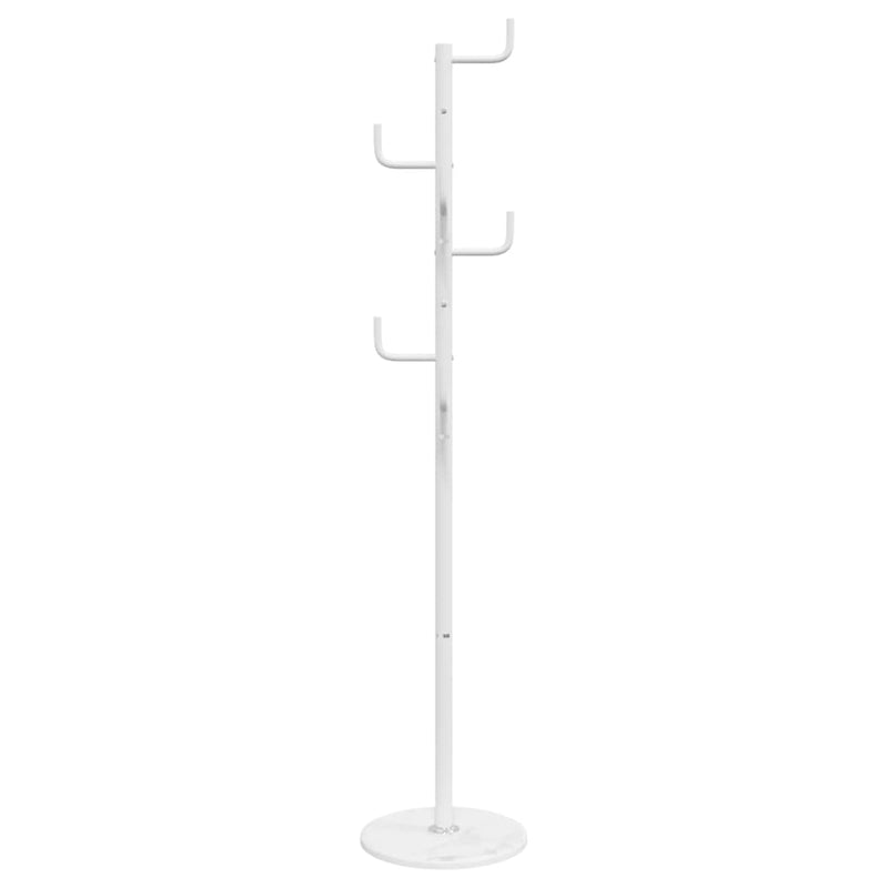 vidaXL fehér porszórt vas ruhafogas 183 cm