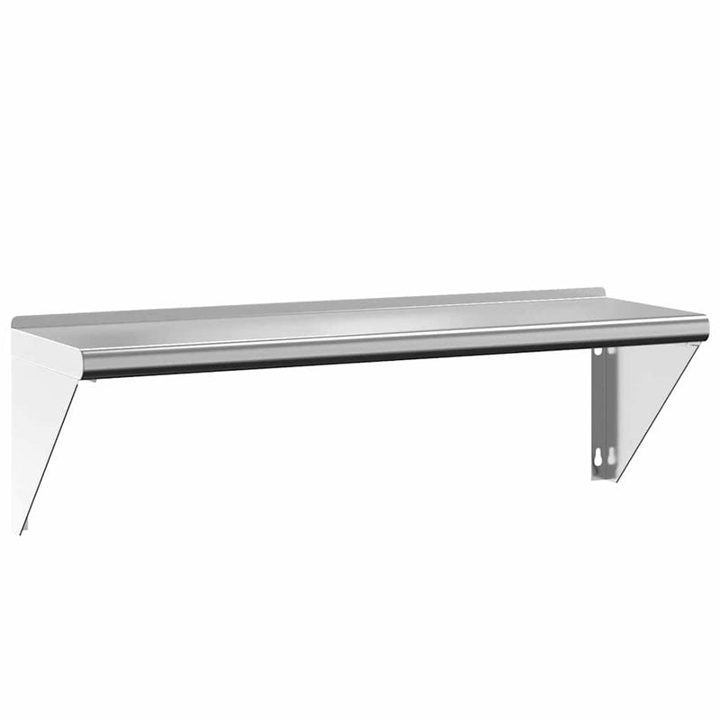 vidaXL ezüstszínű rozsdamentes acél falipolc 100 x 30 x 31 cm