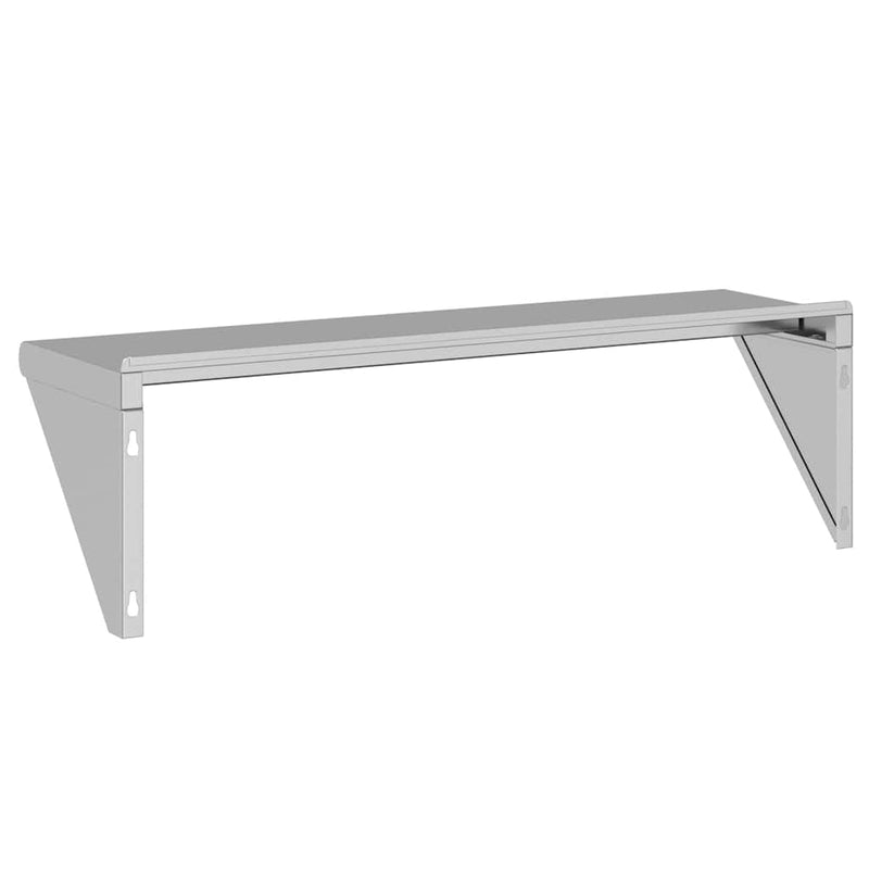 vidaXL ezüstszínű rozsdamentes acél falipolc 100 x 30 x 31 cm