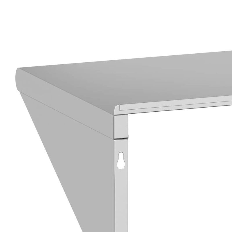 vidaXL ezüstszínű rozsdamentes acél falipolc 100 x 30 x 31 cm