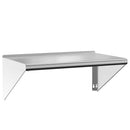 vidaXL ezüstszínű rozsdamentes acél falipolc 75 x 45 x 31 cm