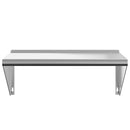 vidaXL ezüstszínű rozsdamentes acél falipolc 75 x 45 x 31 cm