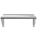 vidaXL ezüstszínű rozsdamentes acél falipolc 75 x 45 x 31 cm