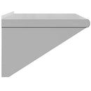 vidaXL ezüstszínű rozsdamentes acél falipolc 75 x 45 x 31 cm