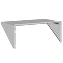 vidaXL ezüstszínű rozsdamentes acél falipolc 75 x 45 x 31 cm