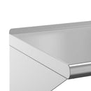 vidaXL ezüstszínű rozsdamentes acél falipolc 75 x 45 x 31 cm