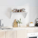 vidaXL ezüstszínű rozsdamentes acél falipolc 75 x 30 x 31 cm