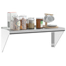 vidaXL ezüstszínű rozsdamentes acél falipolc 75 x 30 x 31 cm