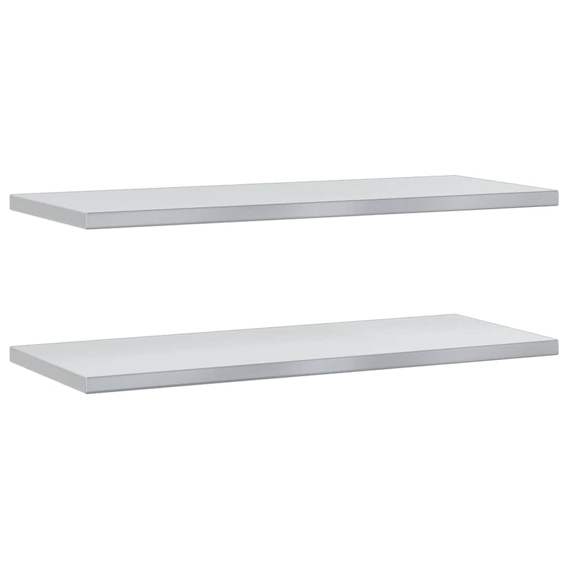 vidaXL 2 db ezüstszínű rozsdamentes acél fali polc 100 x 40 x 3 cm