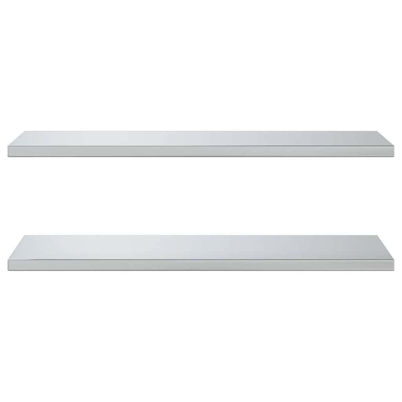 vidaXL 2 db ezüstszínű rozsdamentes acél fali polc 100 x 40 x 3 cm