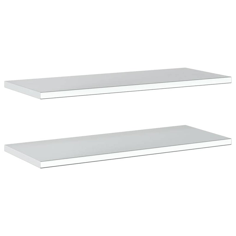 vidaXL 2 db ezüstszínű rozsdamentes acél fali polc 100 x 40 x 3 cm