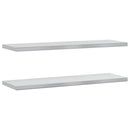 vidaXL 2 db ezüstszínű rozsdamentes acél fali polc 100 x 30 cm