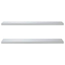 vidaXL 2 db ezüstszínű rozsdamentes acél fali polc 100 x 30 cm