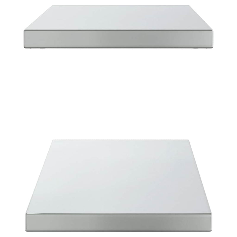 vidaXL 2 db ezüstszínű rozsdamentes acél fali polc 100 x 30 x 3 cm