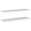 vidaXL 2 db ezüstszínű rozsdamentes acél fali polc 100 x 30 cm