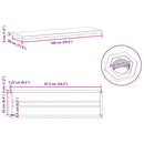 vidaXL 2 db ezüstszínű rozsdamentes acél fali polc 100 x 30 cm