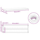 vidaXL 2 db ezüstszínű rozsdamentes acél fali polc 100 x 30 x 3 cm