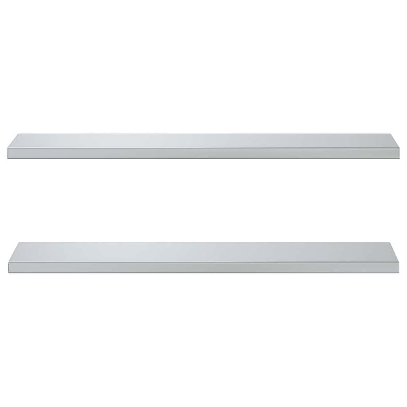 vidaXL 2 db ezüstszínű rozsdamentes acél fali polc 100 x 23,5 x 3 cm