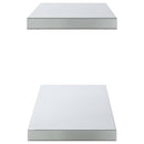 vidaXL 2 db ezüstszínű rozsdamentes acél fali polc 100 x 23,5 x 3 cm