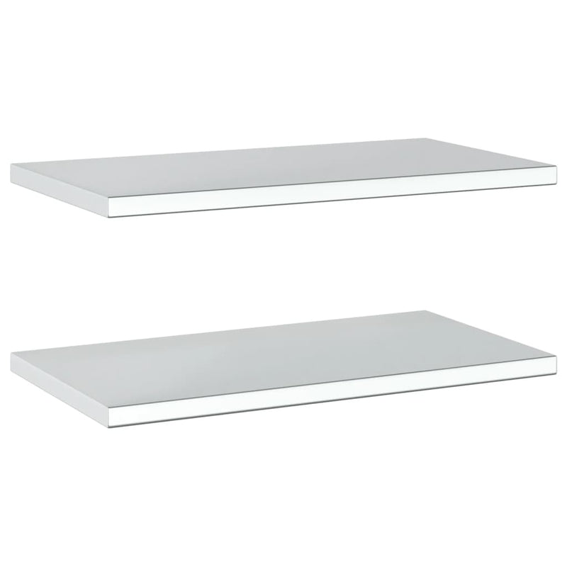 vidaXL 2 db ezüstszínű rozsdamentes acél fali polc 75 x 40 x 3 cm