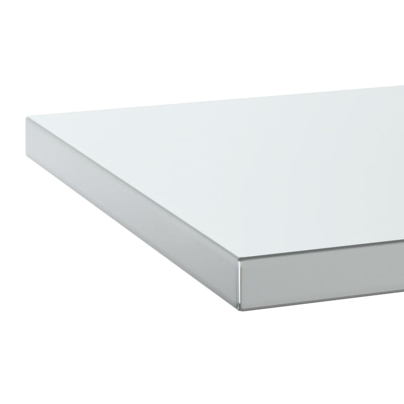 vidaXL 2 db ezüstszínű rozsdamentes acél fali polc 75 x 40 x 3 cm