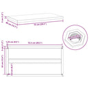 vidaXL 2 db ezüstszínű rozsdamentes acél fali polc 75 x 40 x 3 cm