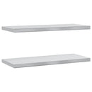 vidaXL 2 db ezüstszínű rozsdamentes acél fali polc 75 x 30 cm