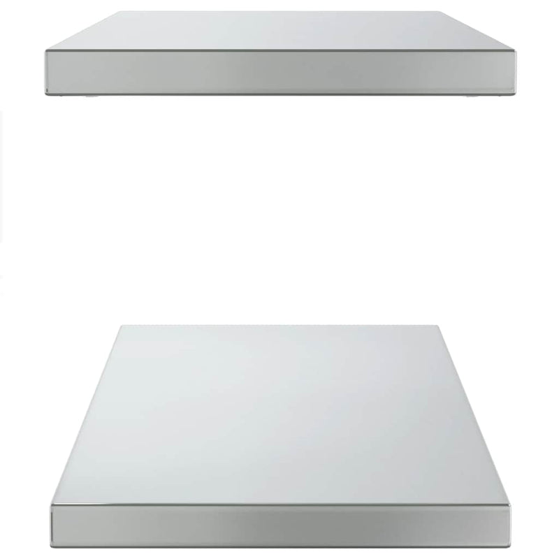 vidaXL 2 db ezüstszínű rozsdamentes acél fali polc 75 x 30 x 3 cm