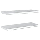 vidaXL 2 db ezüstszínű rozsdamentes acél fali polc 75 x 30 cm