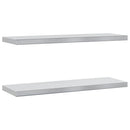 vidaXL 2 db ezüstszínű rozsdamentes acél fali polc 75 x 23,5 cm