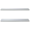 vidaXL 2 db ezüstszínű rozsdamentes acél fali polc 75 x 23,5 cm