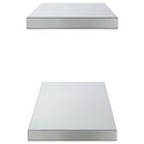 vidaXL 2 db ezüstszínű rozsdamentes acél fali polc 75 x 23,5 cm