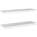 vidaXL 2 db ezüstszínű rozsdamentes acél fali polc 75 x 23,5 cm