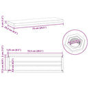 vidaXL 2 db ezüstszínű rozsdamentes acél fali polc 75 x 23,5 cm