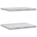 vidaXL 2 db ezüstszínű rozsdamentes acél fali polc 50 x 40 cm