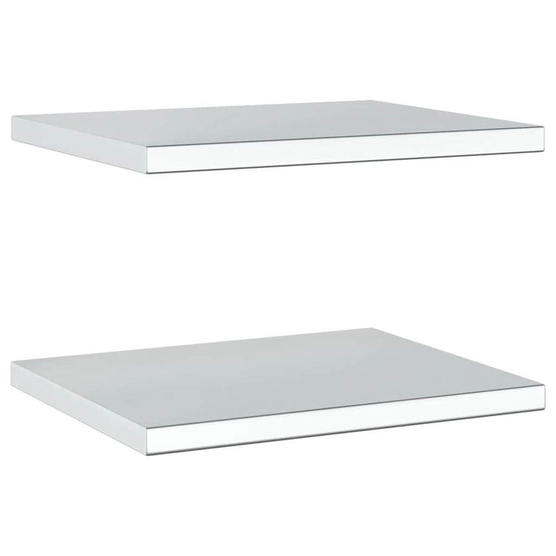 vidaXL 2 db ezüstszínű rozsdamentes acél fali polc 50 x 40 x 3 cm